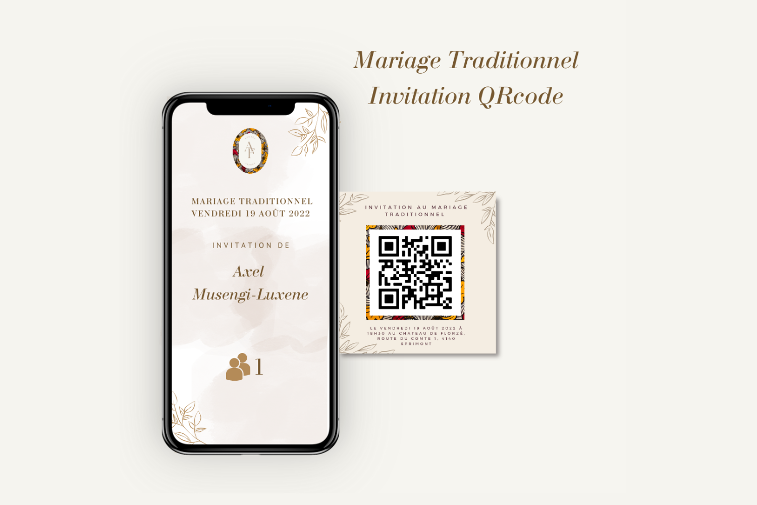 Carte d'inviation Mariage Traditionelle / traditional wedding invitation 